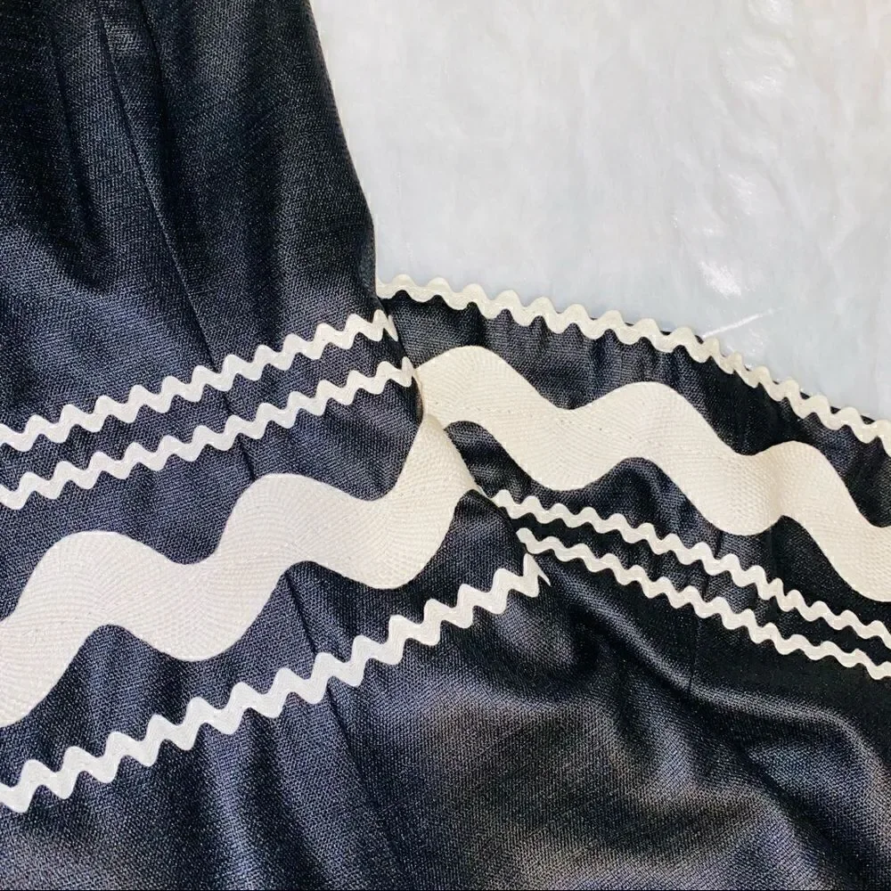 Shoshana Black Embroidered Strapless Dress - Picture 6 of 9